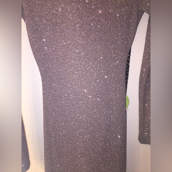 Silver Glitter Prom Dress from WINDSOR size:S - M - Picture 3 of 5